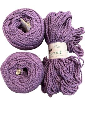 Classic Elite Yarns Verde Collection Sprout Organic Cotton 3 Skeins Lilac 4352